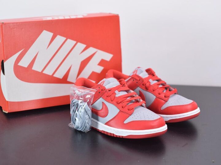 Nike Dunk Low Retro Medium Grey Varsity Red UNLV